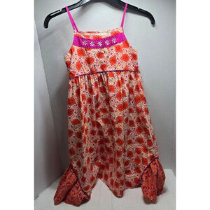 Girls Pandemonium Casual Dress Size 8 Orange Pink